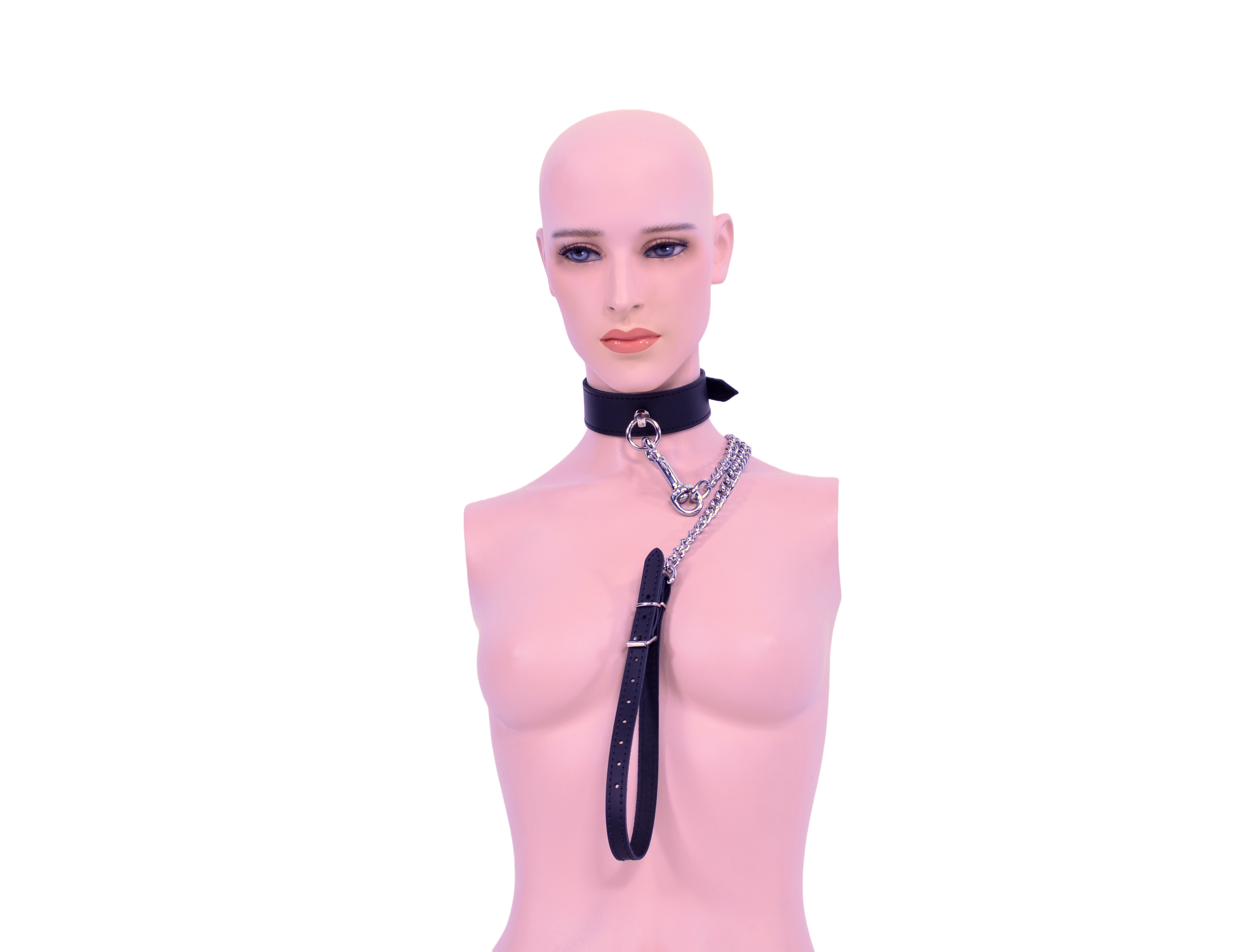 Halsband "Passion" mit Ring der O, Führungsleine mit Karabiner Halsband "Passion" mit Ring der O, Führungsleine mit Karabiner