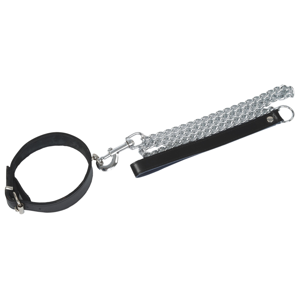 Halsband "Passion" mit Ring der O, Führungsleine mit Karabiner Halsband "Passion" mit Ring der O, Führungsleine mit Karabiner