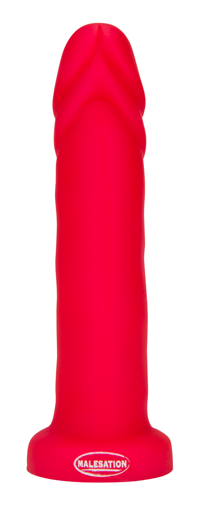 Dildo mit Saugfuß aus Silikon in rot (Donny)