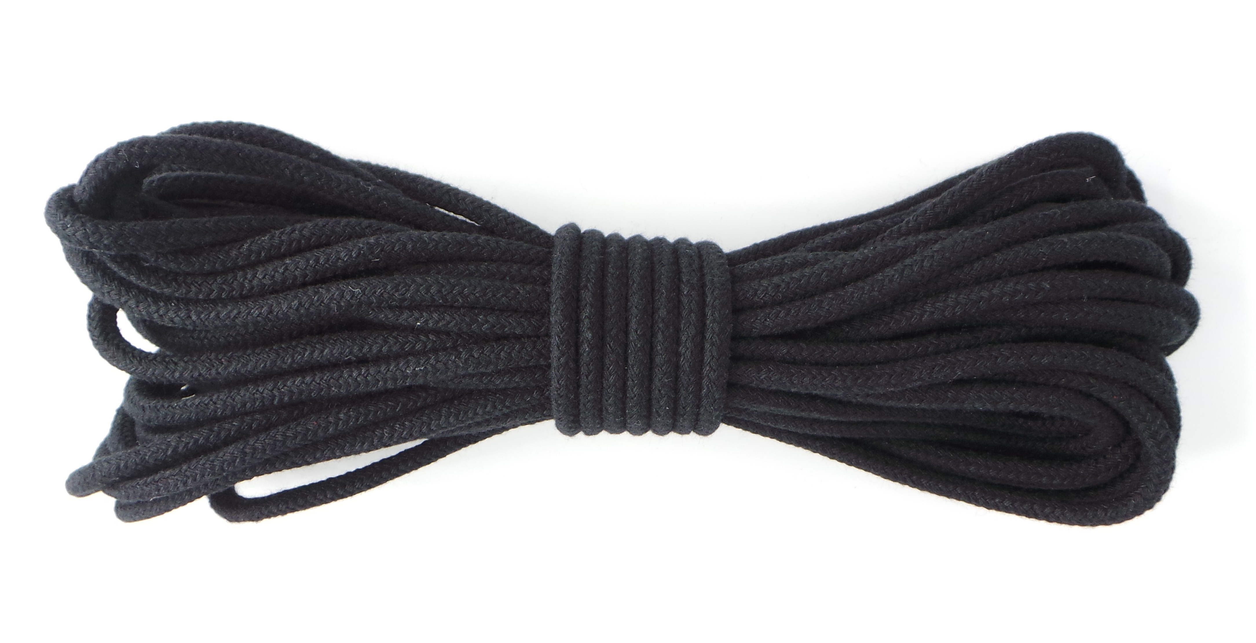 geflochtenes Baumwollseil mit Seele, 8 mm, schwarz