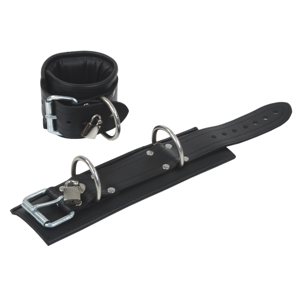 abschließbare Leder Fußfesseln