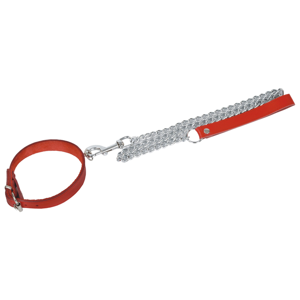 Halsband "Passion" mit Ring der O, Führungsleine mit Karabiner Halsband "Passion" mit Ring der O, Führungsleine mit Karabiner