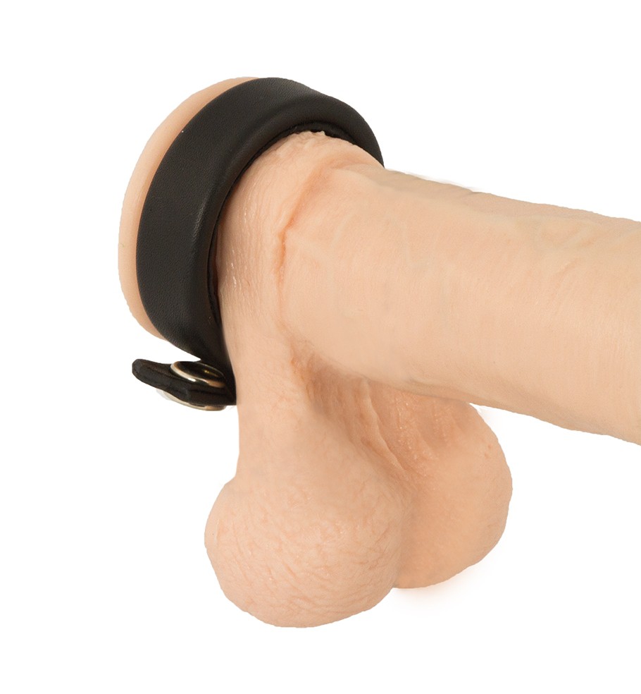 Hodenband mit Polsterung – BDSM Leder Bondage Zubehör Verstellbares Hodenband am Penis getragen – BDSM Leder Bondage